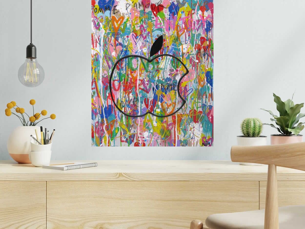 Peinture POMME D'AMOUR de MAM dans un intérieur – 60 × 50 cm