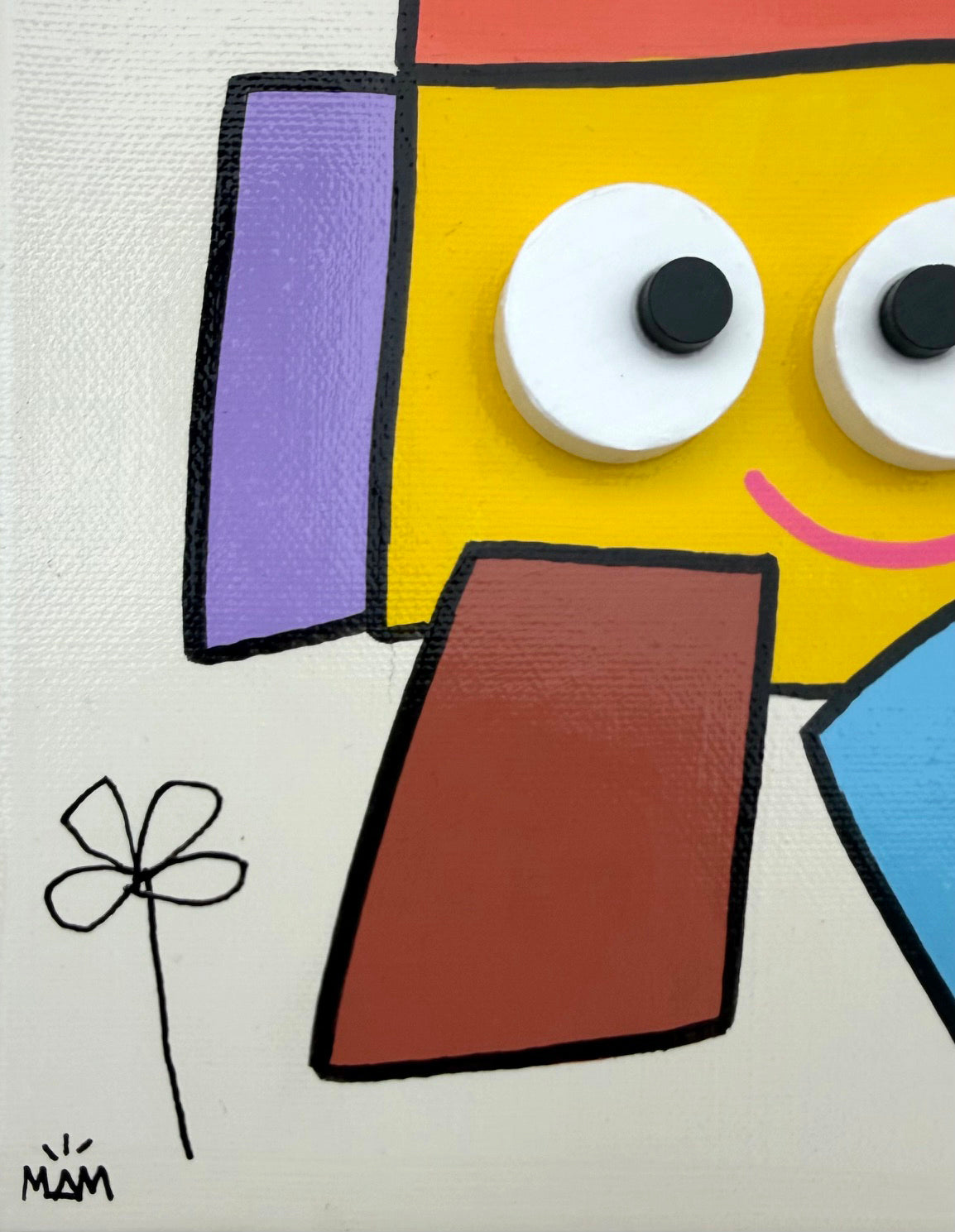 Peinture Tout mon coeur de MAM dans un intérieur – 20 × 20 cm