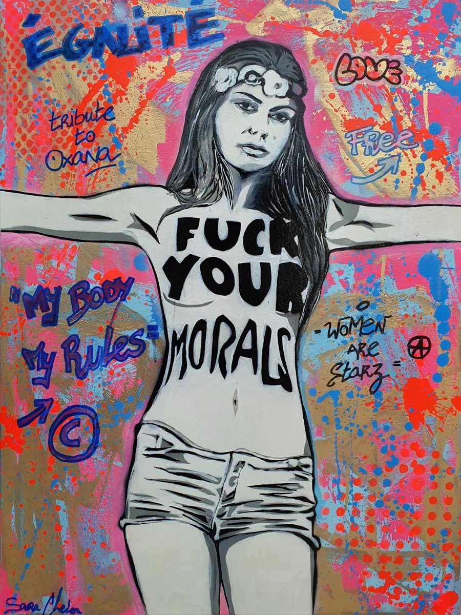 Peinture moyen format OKSANA SHACHKO – SARA CHELOU – 80 × 60 cm