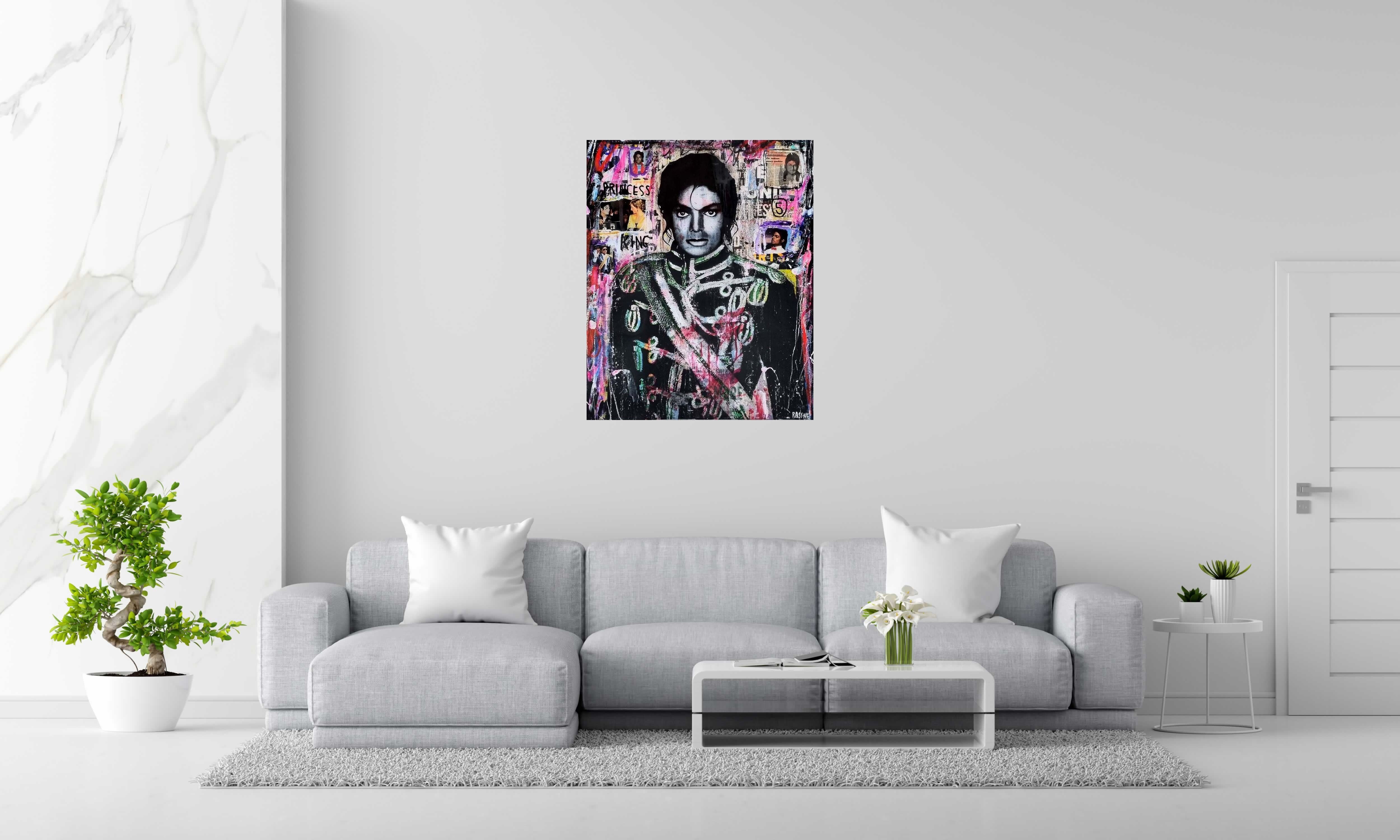 Peinture Michael de THIERRY RASINE dans un intérieur – 81 × 100 cm