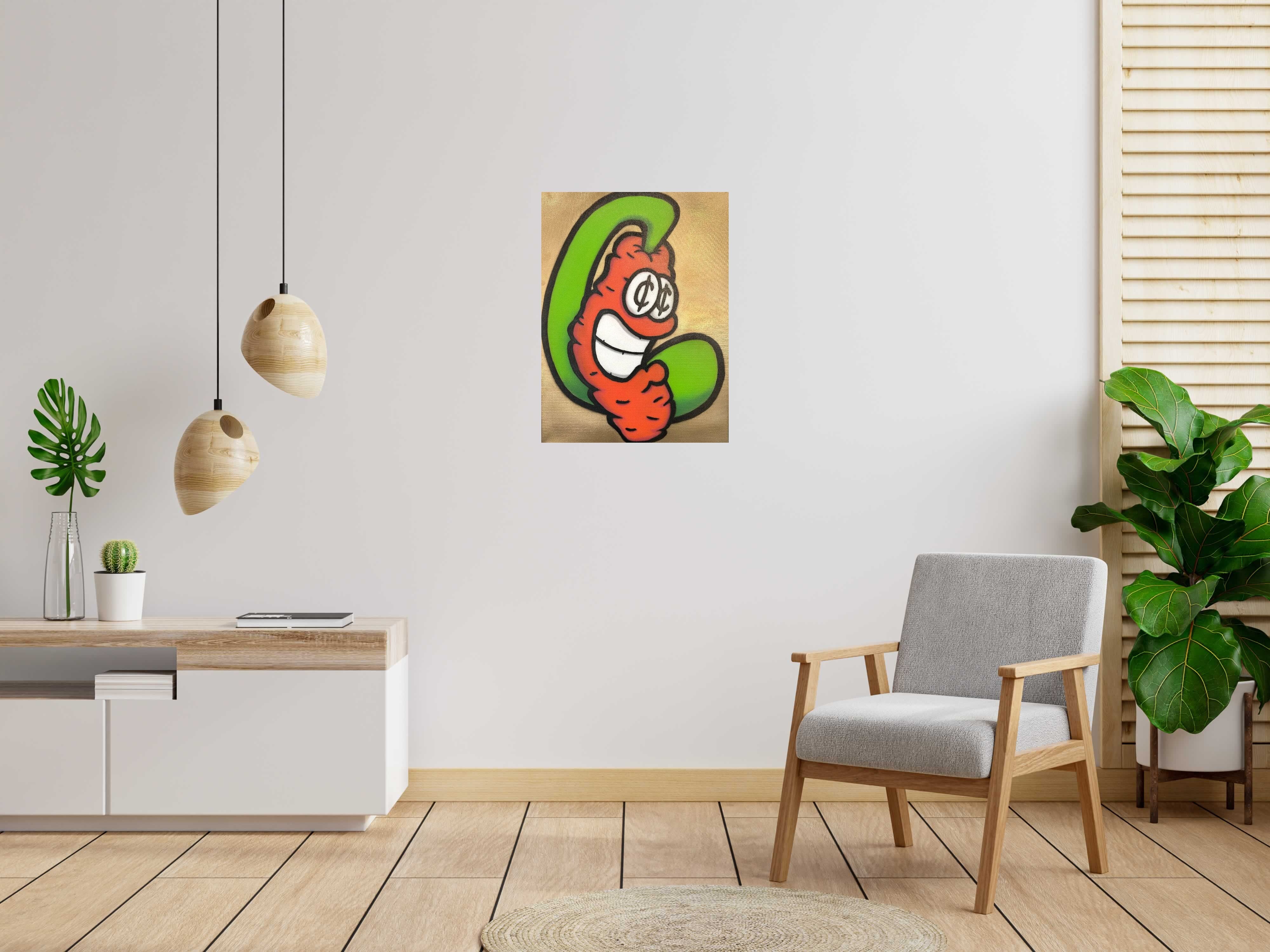 Peinture Golden coin de Carotte dans un intérieur – 59 × 79 cm