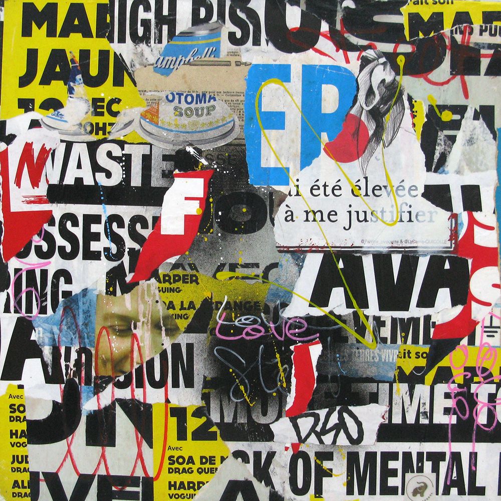Peinture street art moyen format Mental – PODKOL – 50 × 50 cm