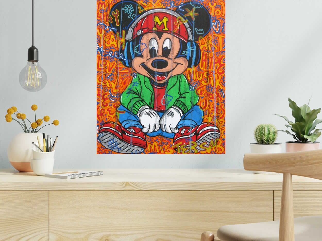 Peinture Musik life de RICO SAB dans un intérieur – 50 × 60 cm