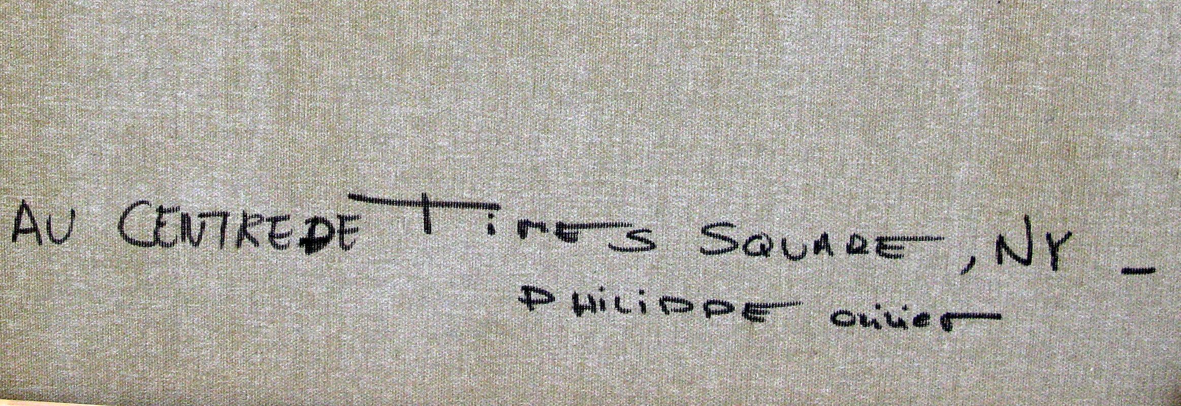 Tableau de PHIL a pour titre Au centre de Time Square style figuratif dim : PHILprix:850