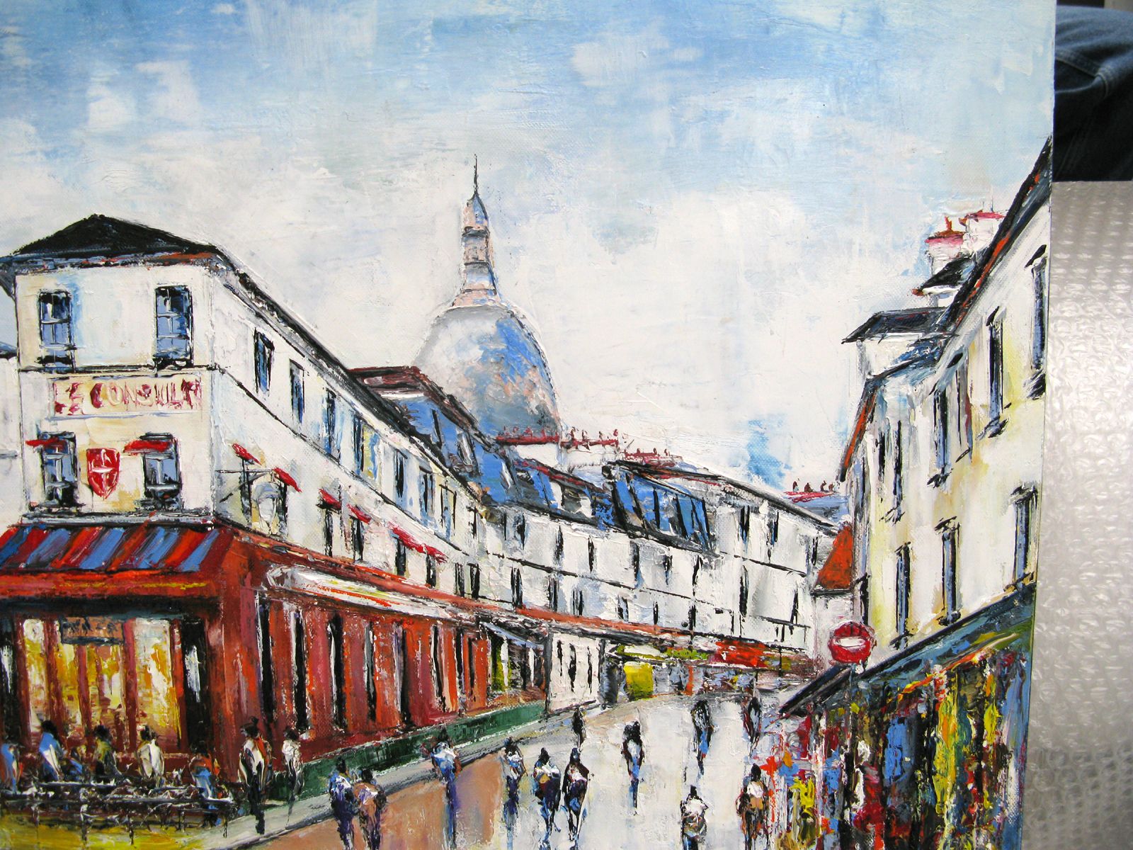 Tableau de PHIL a pour titre Consulat Montmatre style figuratif dim : PHILprix:350