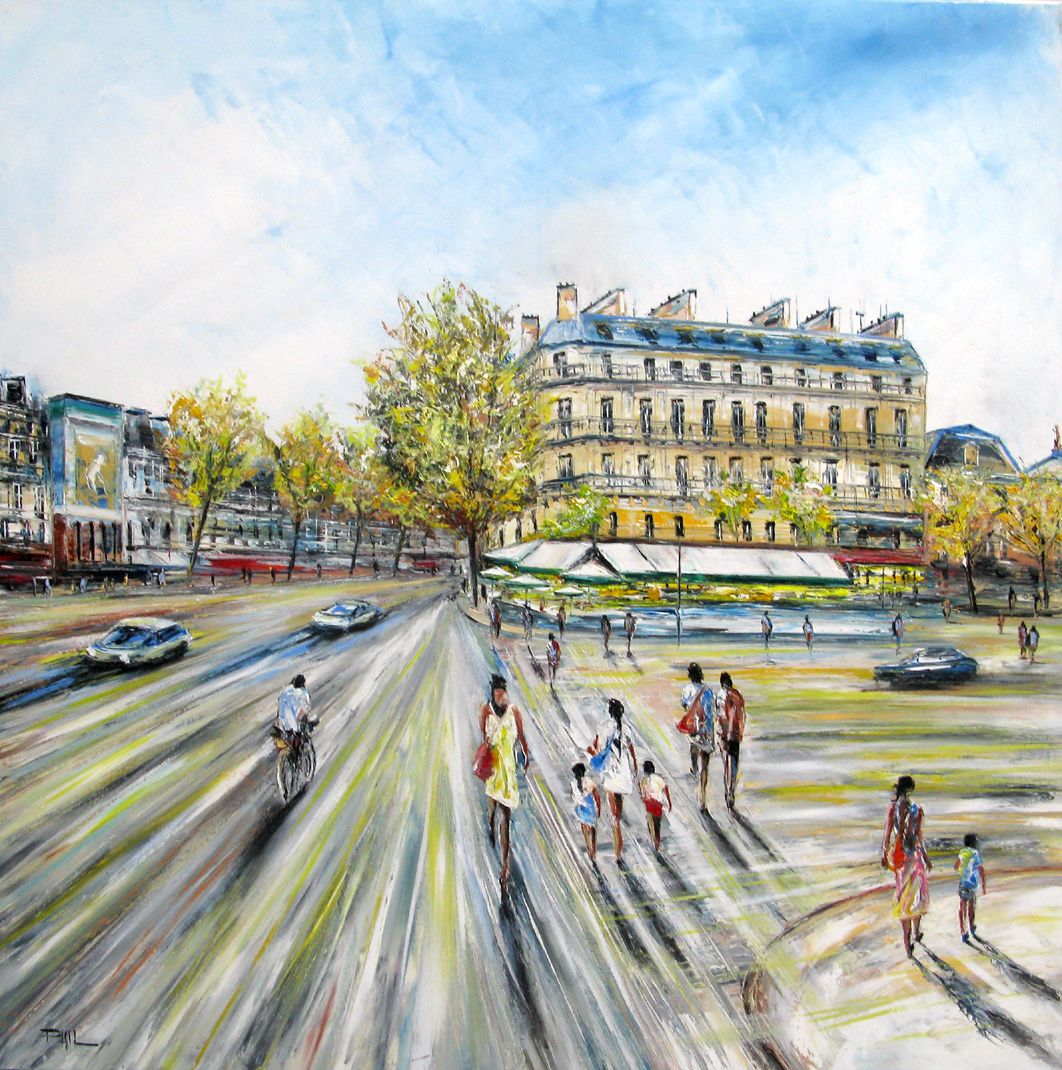 Tableau de PHIL a pour titre Sr Germain style figuratif dim : PHILprix:700