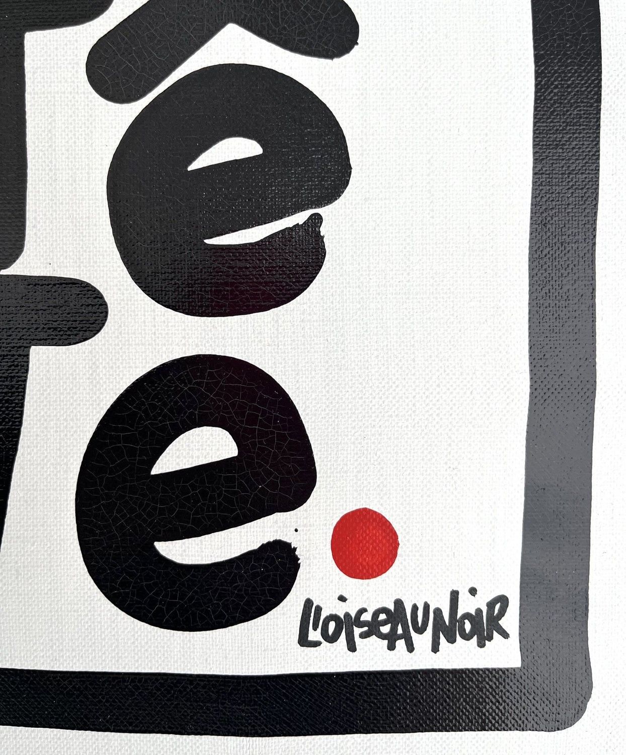 Tableau de L'OISEAU NOIR a pour titre Perdre la tete style graphique dim : L'OISEAU NOIRprix:320