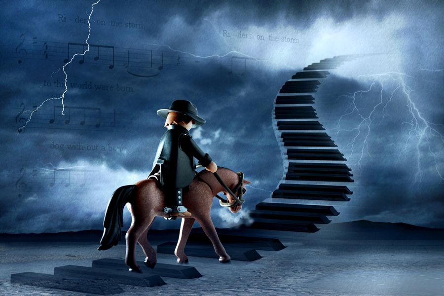 Photographie graphique petit format RIDERSTORM – RICHARD UNGLIK – 24 × 36 cm