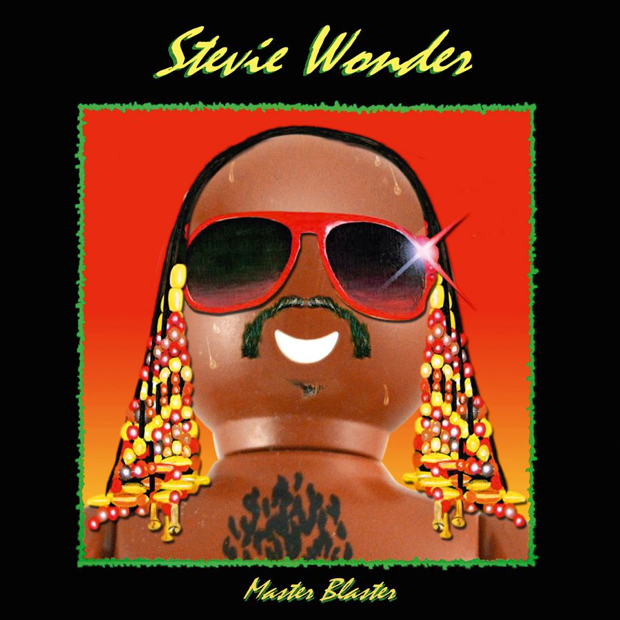 Photographie graphique petit format STEEVIE WONDER – RICHARD UNGLIK – 30 × 30 cm