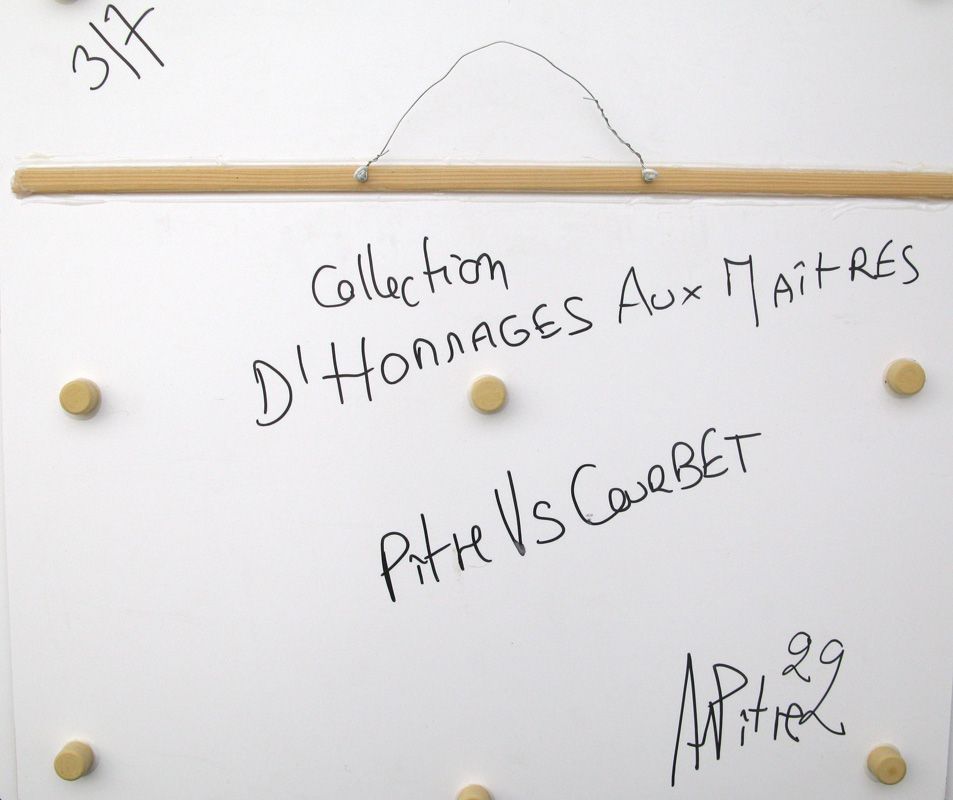 Tableau de L'ARTISTE PITRE a pour titre Pitre Vs Courbet style figuratif, graphique dim : L'ARTISTE PITREprix:600