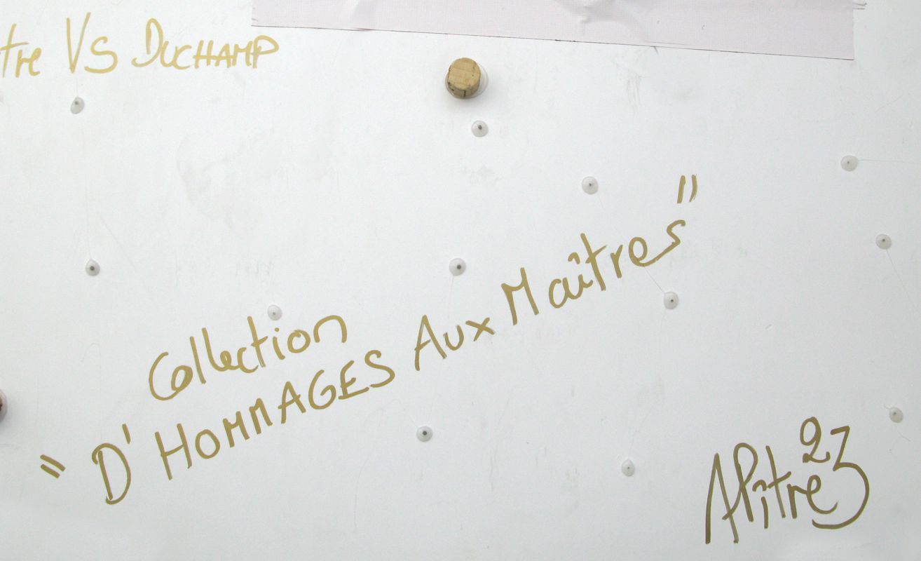 Tableau de L'ARTISTE PITRE a pour titre Pitre Vs Duchamp style figuratif, graphique dim : L'ARTISTE PITREprix:700