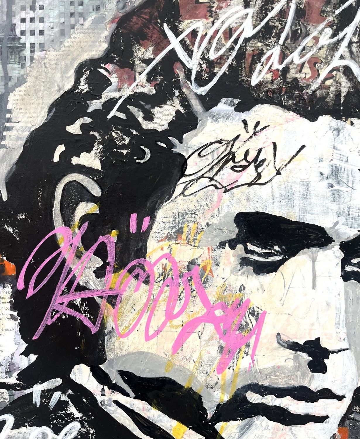 Tableau de PATRICIA GADISSEUR a pour titre Plays Himself style graffiti, street pop art dim : PATRICIA GADISSEURprix:800