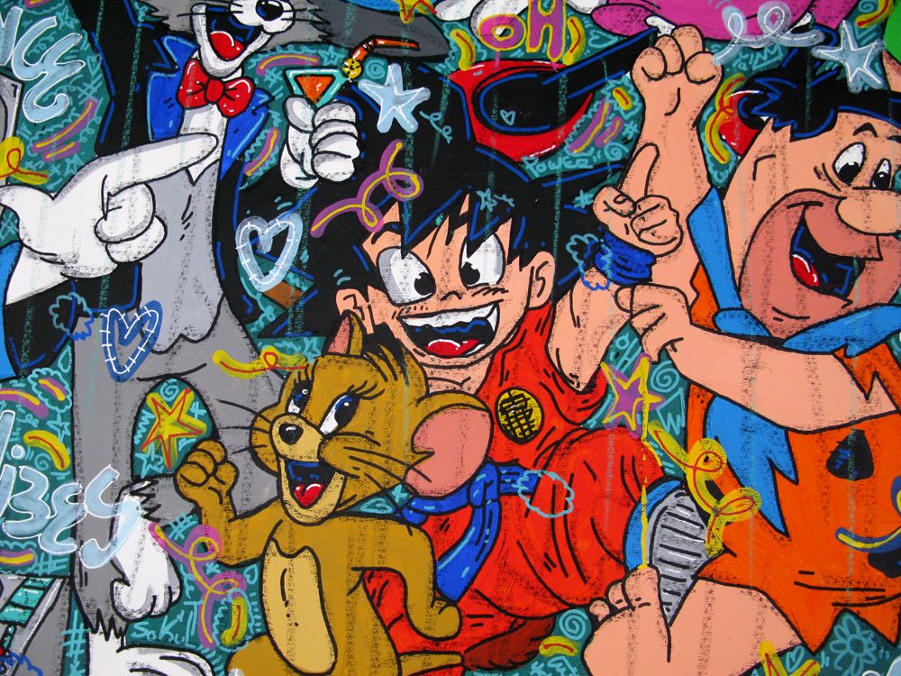 Tableau de RICO SAB a pour titre Pump up the volume style street pop art, street art dim : RICO SABprix:2200