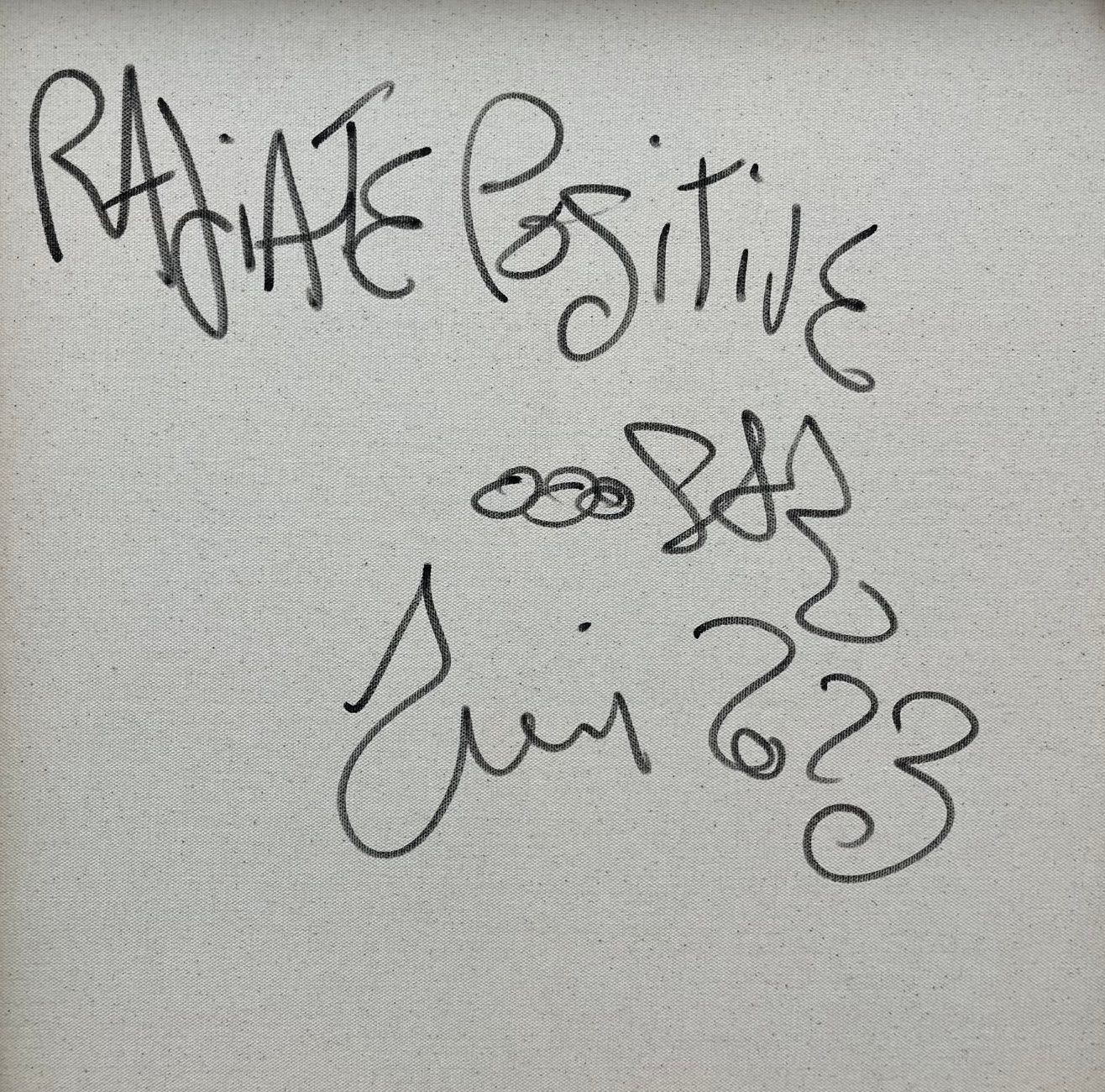Tableau de RICO SAB a pour titre Radiate Positive style street pop art, street art dim : RICO SABprix:950