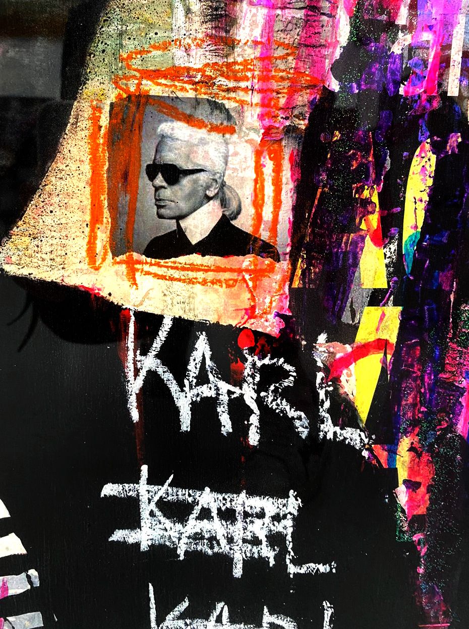 Tableau de THIERRY RASINE a pour titre Karl and Chanel style street pop art dim : THIERRY RASINEprix:1000