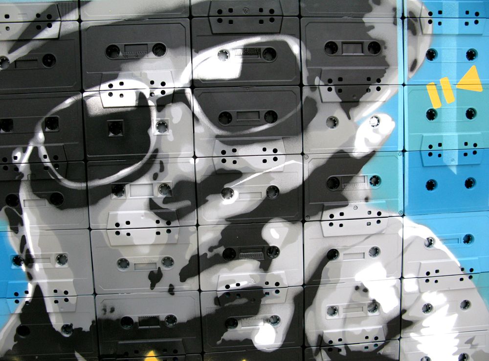 Tableau de MR MELODY a pour titre READY TO DIE style street pop art, street art dim : MR MELODYprix:850