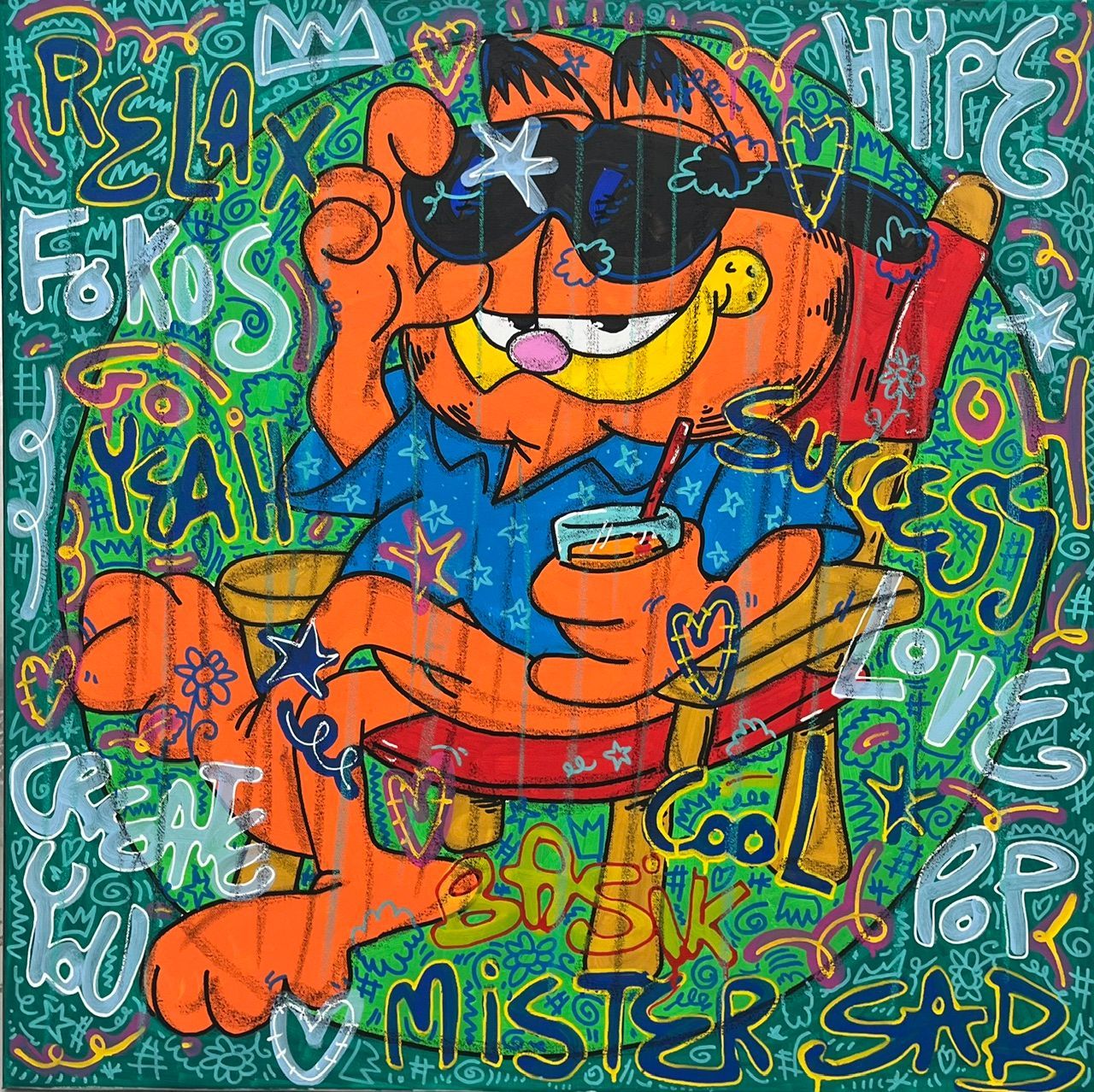 Tableau de RICO SAB a pour titre Relax style street pop art, street art dim : RICO SABprix:600
