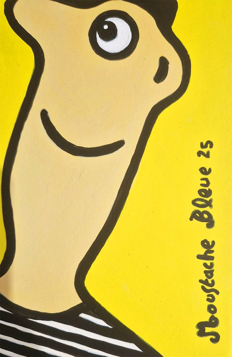 Dessin de MOUSTACHE BLEUE a pour titre Rien ne vaut la vie style figuratif dim : MOUSTACHE BLEUEprix:70