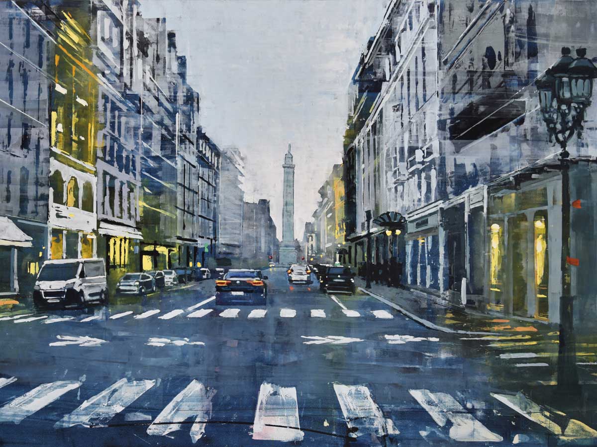Editions d'art de ADRIEN FAVEAU a pour titre RUE DE LA PAIX style figuratif dim : ADRIEN FAVEAUprix:70