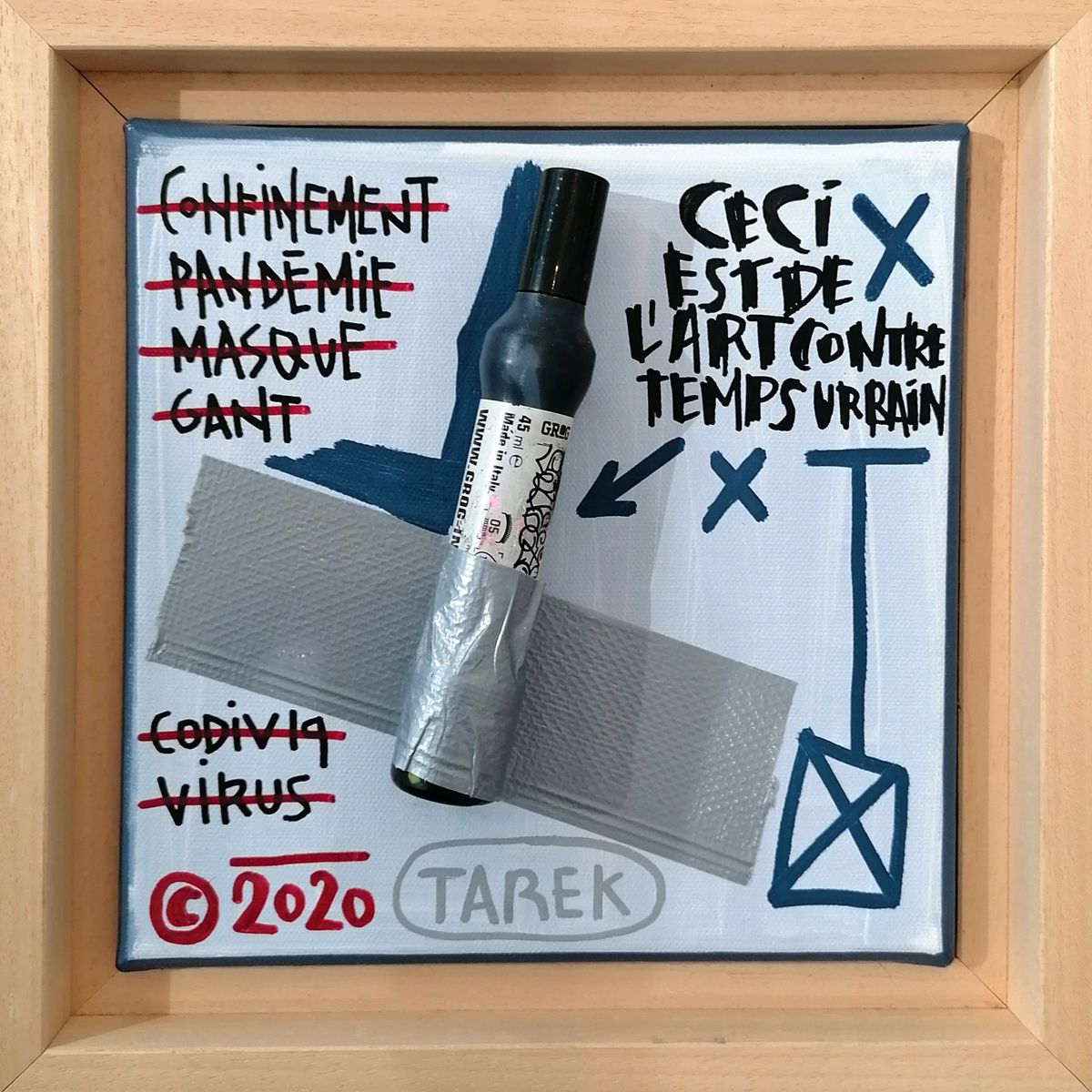 Sculpture graphique petit format READY TWO – TAREK – 25 × 25 cm