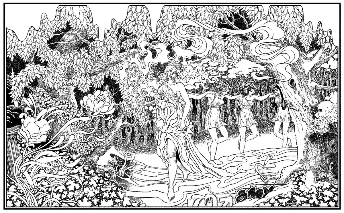 Serigraphie figuratif moyen format blanc et noir INVOCATION cotton rag AP – CHUCK SPERRY – 50 × 76 cm