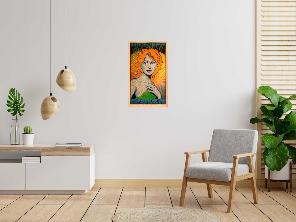 Serigraphie UMPHREY'S MCGEE ICELAND regular AE de CHUCK SPERRY dans un intérieur – 53 × 88 cm