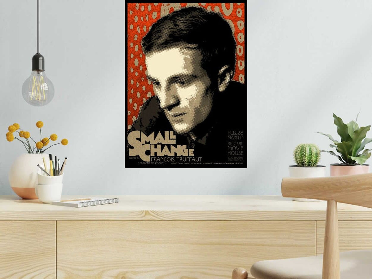 Serigraphie TRUFFAUT de CHUCK SPERRY dans un intérieur – 41 × 56 cm