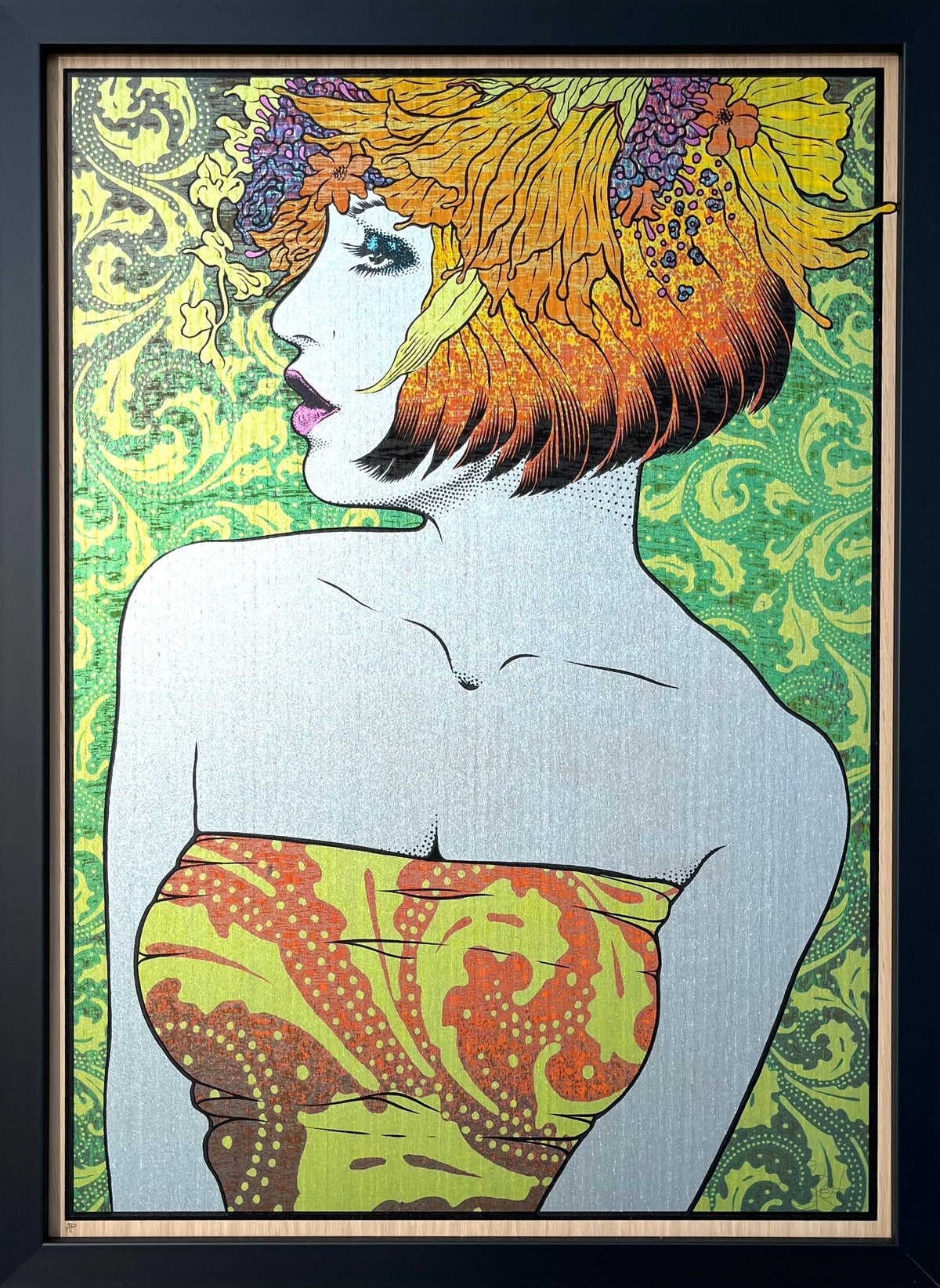 Serigraphie moyen format PASIPHAE wood panel AP – CHUCK SPERRY – 50 × 70 cm