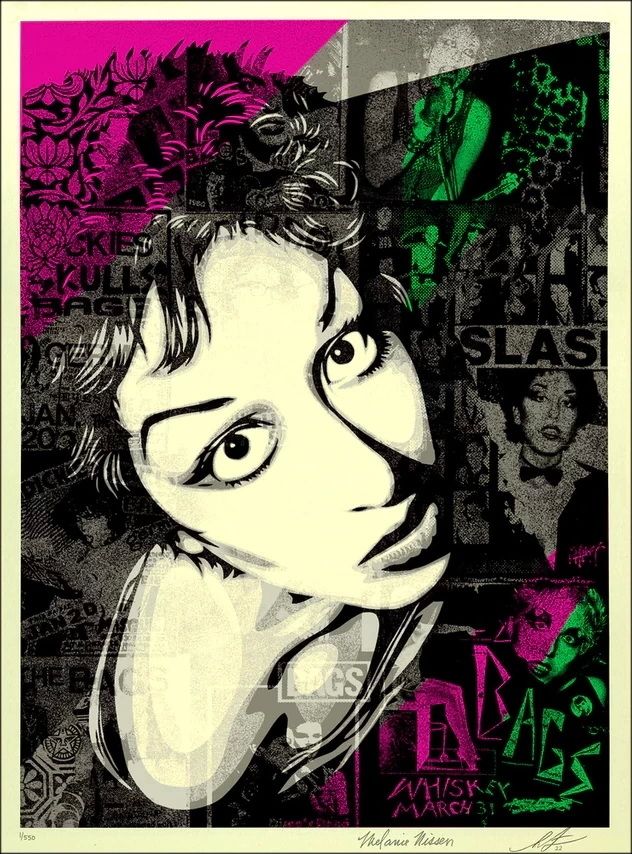 Editions d'art de OBEY : SHEPARD FAIREY a pour titre Alice bag style street pop art dim : OBEY : SHEPARD FAIREY prix:375