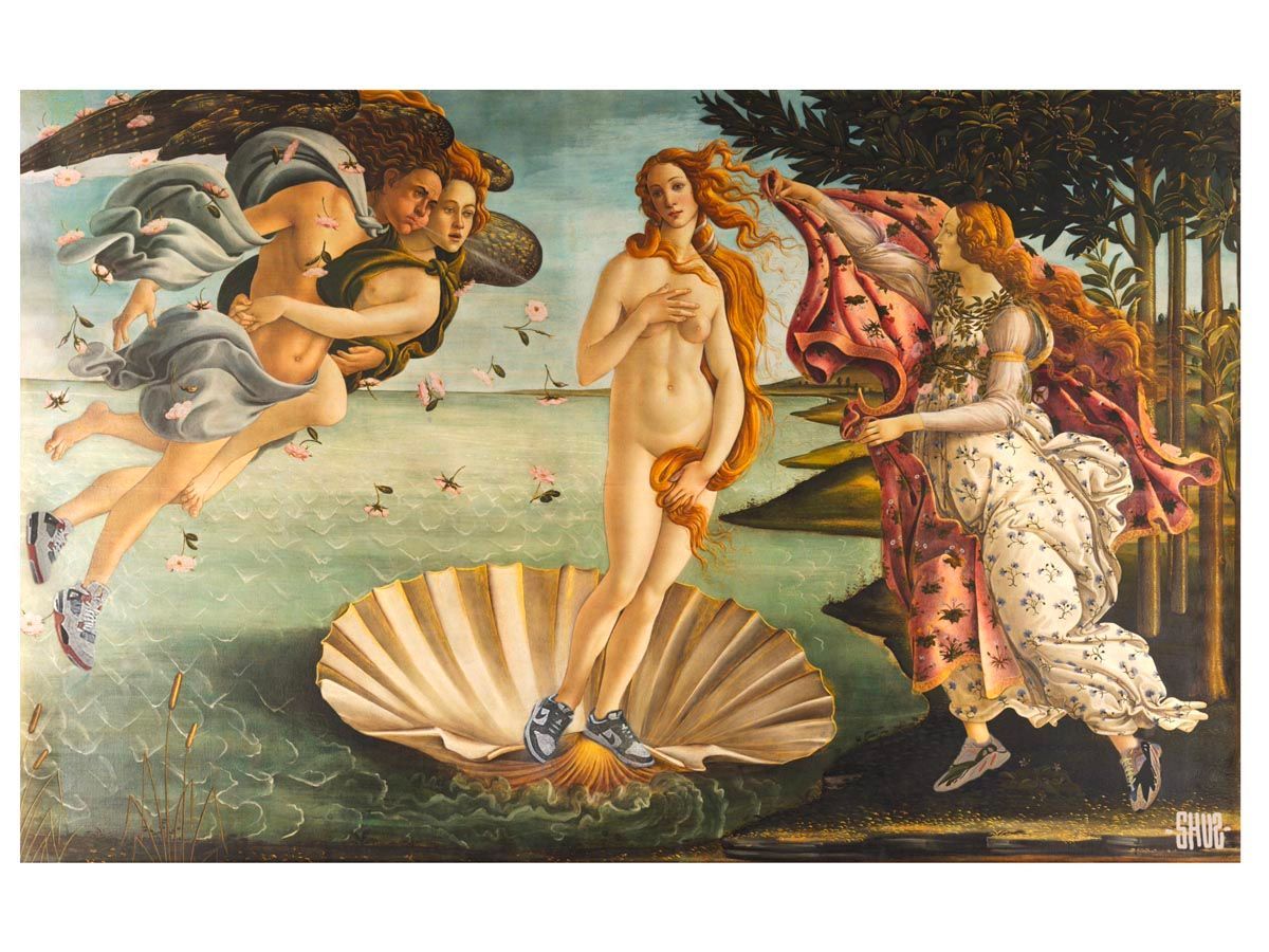 Editions d'art de SHUZ a pour titre Love and Sneakers New 40x50 style figuratif dim : SHUZprix:90