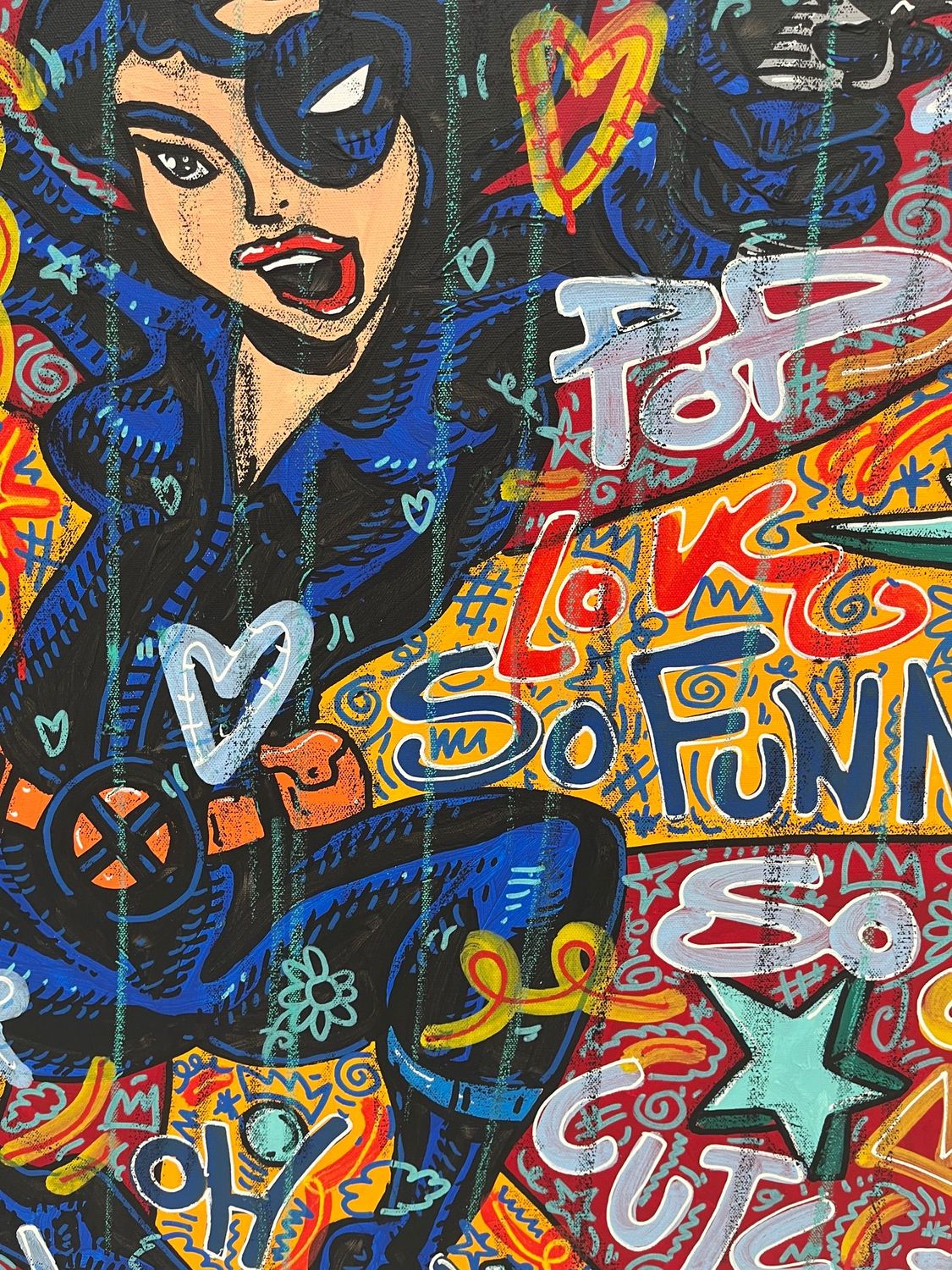 Tableau de RICO SAB a pour titre So Girly style street pop art, street art dim : RICO SABprix:600