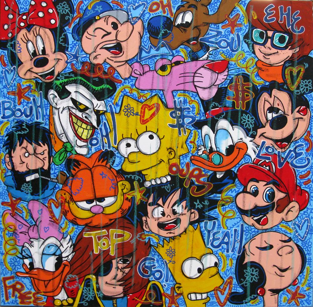 Tableau de RICO SAB a pour titre So kult style street pop art, street art dim : RICO SABprix:950