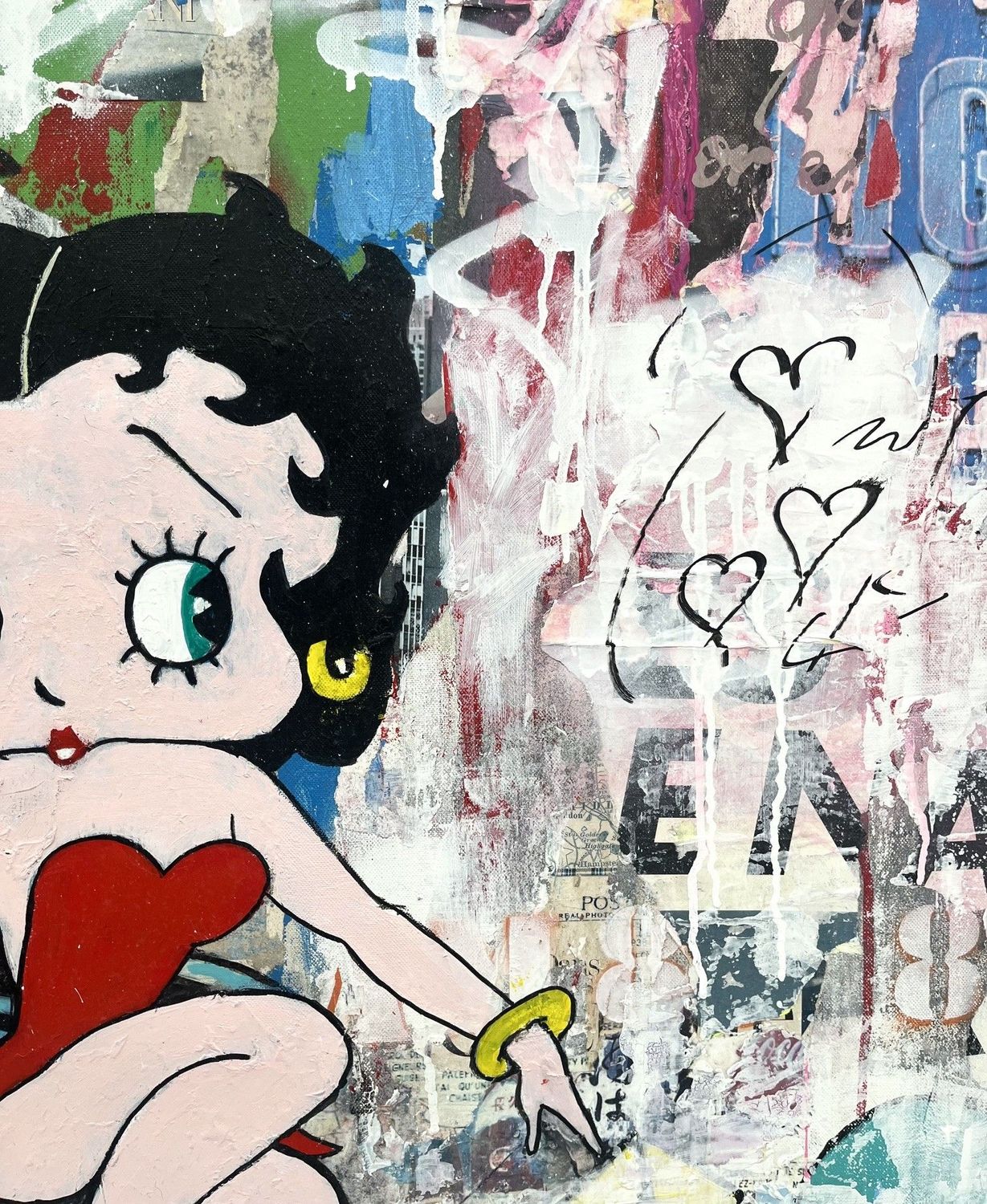 Tableau de PATRICIA GADISSEUR a pour titre Speed Dating style graffiti, street pop art dim : PATRICIA GADISSEURprix:1300