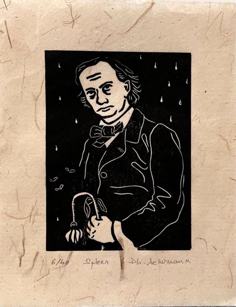 Editions d'art de PHILIPPE ACHERMANN a pour titre Spleen style figuratif, graphique dim : PHILIPPE ACHERMANNprix:40