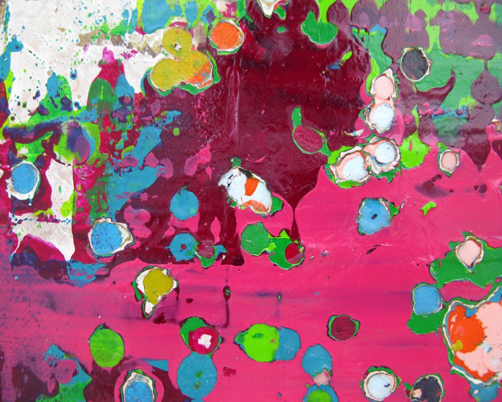 Tableau de CELINE WEBER a pour titre STONE KUNZITE 2 style abstrait dim : CELINE WEBERprix:360