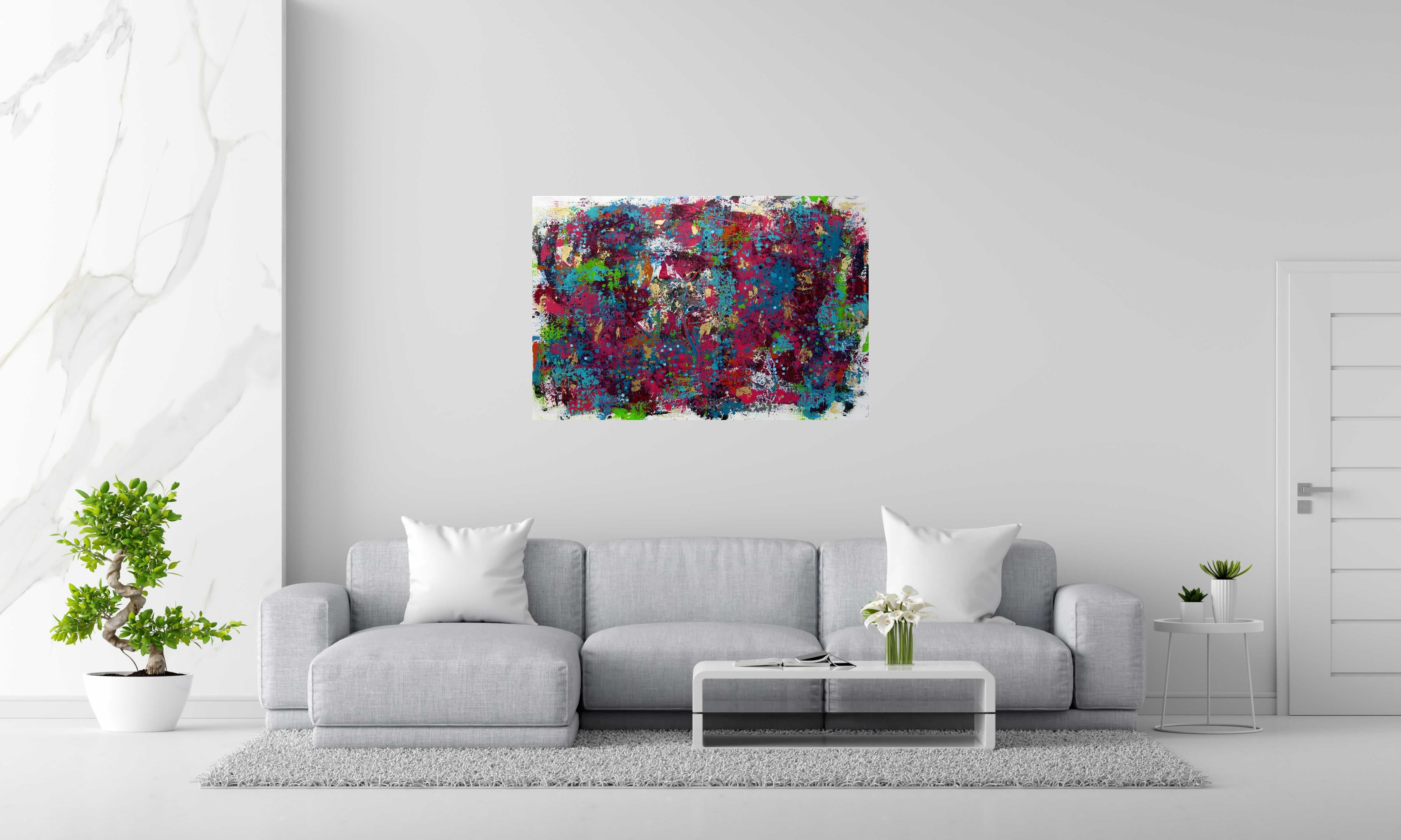 Tableau STONE OR PASSION de CELINE WEBER dans un intérieur – 80 × 120 cm