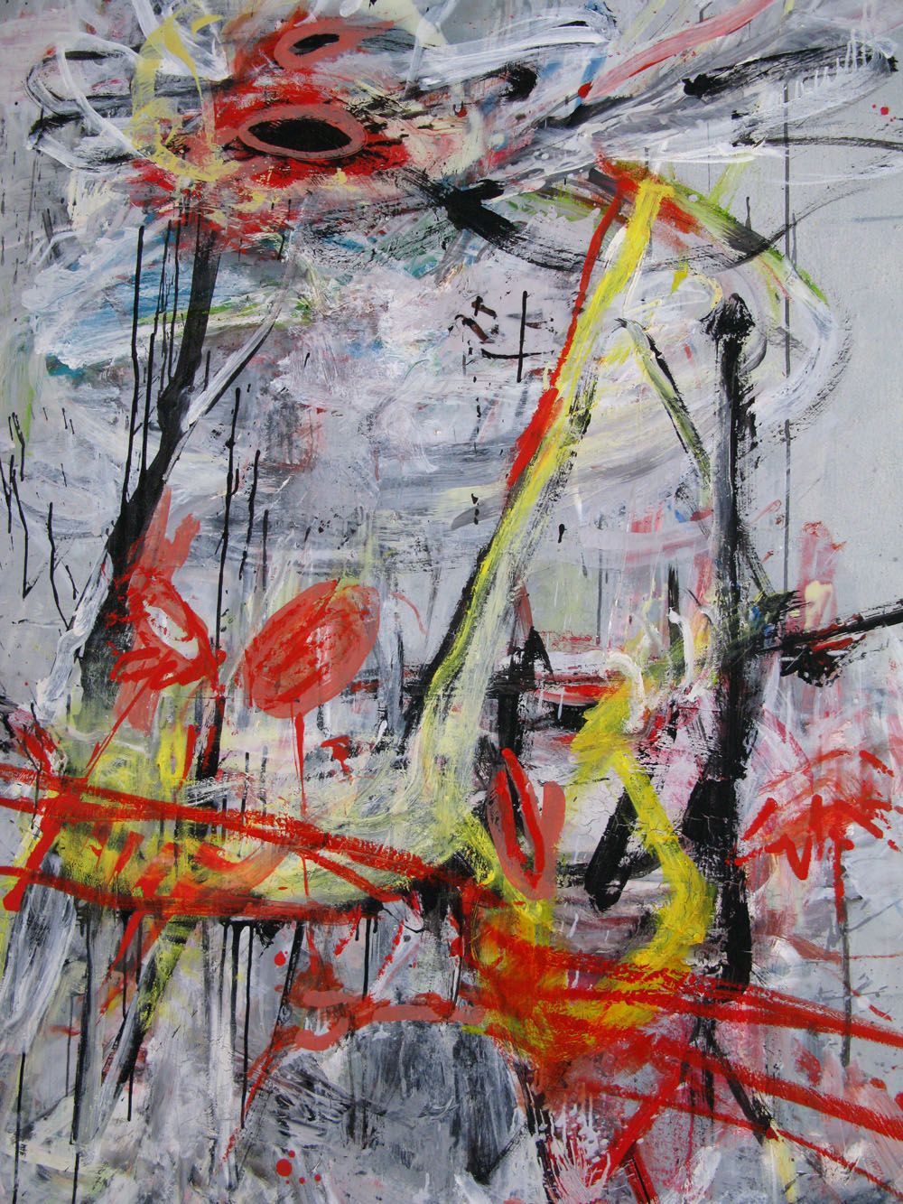 Tableau abstrait format xxl SANS TITRE – RINGER HERVE – 114 × 162 cm