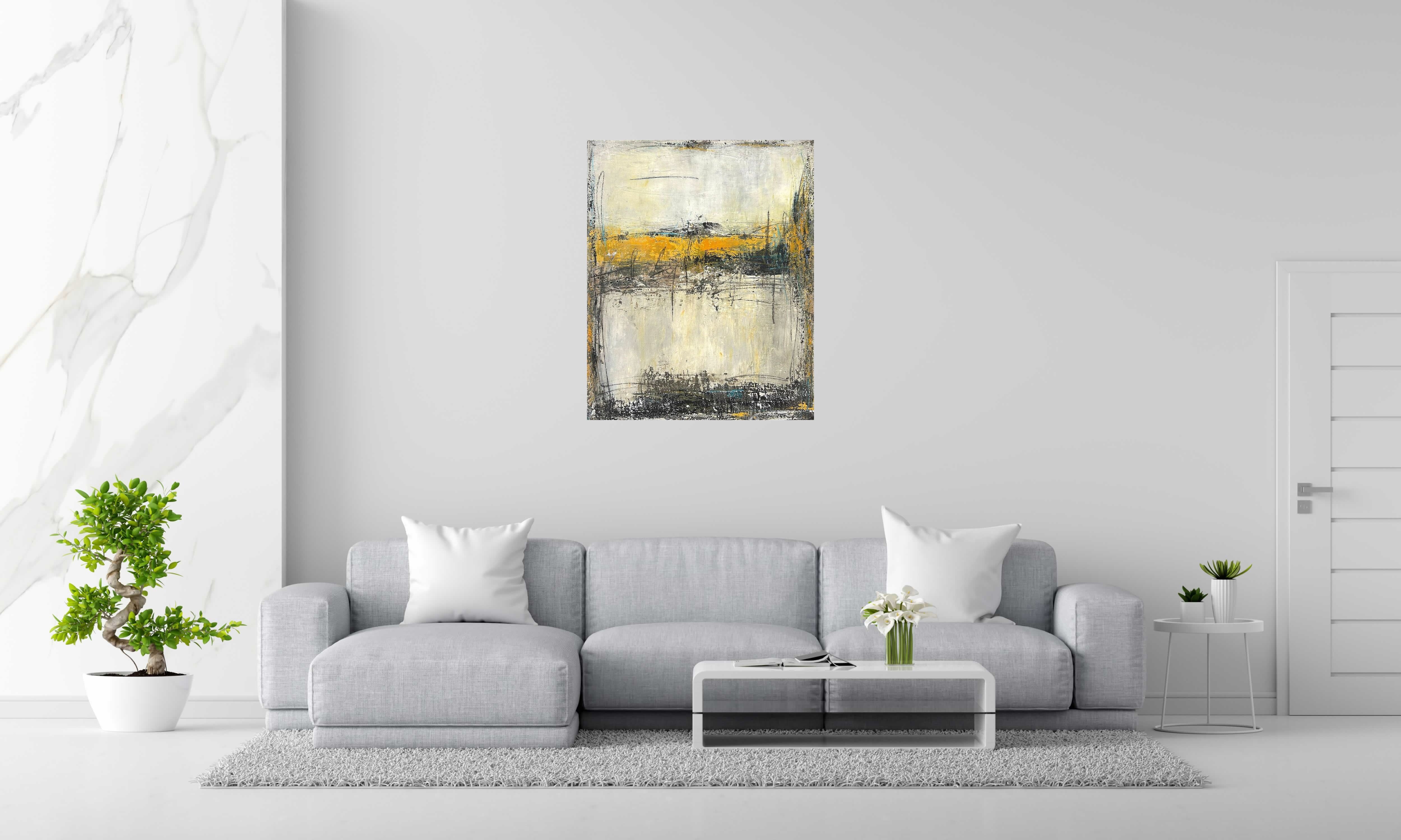 Tableau Nuances de nacre de TANIA CARRARA dans un intérieur – 81 × 100 cm