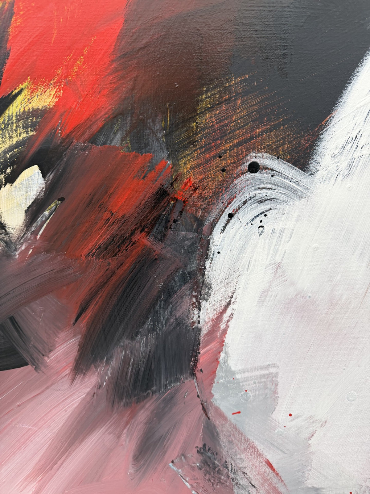 Tableau Sans-titre de JM BARROIS dans un intérieur – 89 × 116 cm
