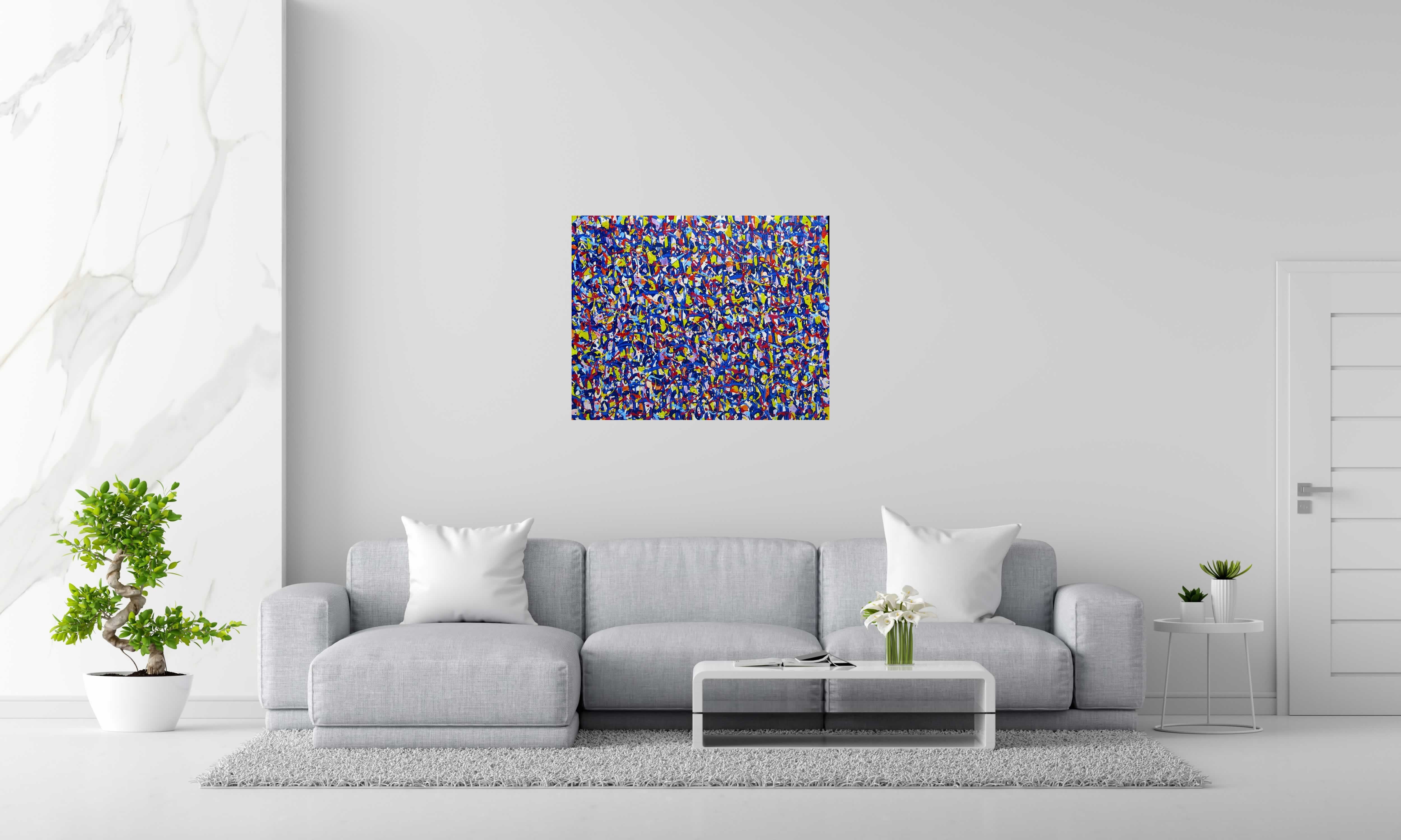 Tableau Noname D9 de STEPHANE RIME dans un intérieur – 92 × 73 cm