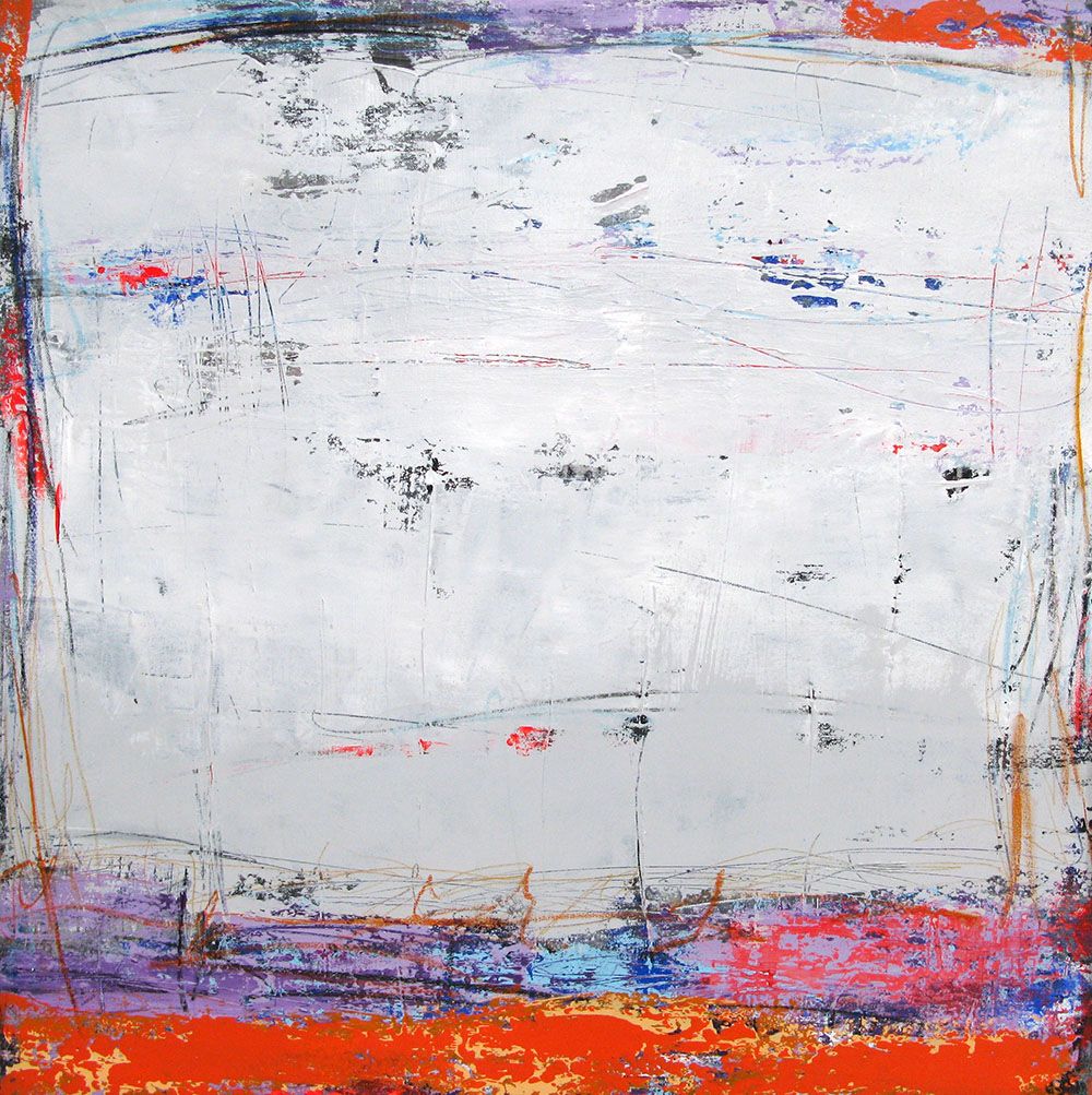 Tableau abstrait grand format NUANCES MAUVE – TANIA CARRARA – 80 × 80 cm