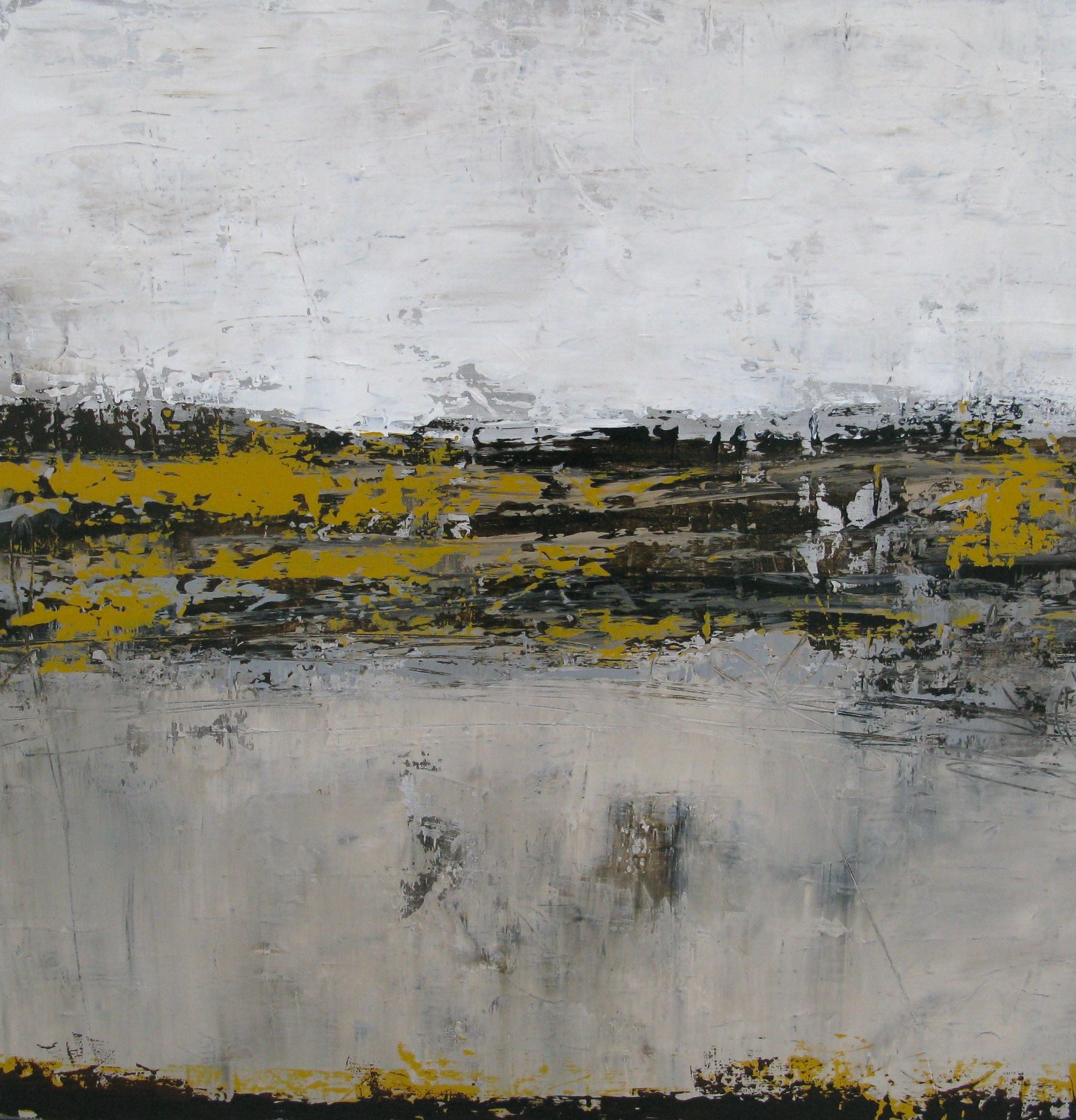 Tableau abstrait grande taille NUANCES BREHAT – TANIA CARRARA – 80 × 80 cm