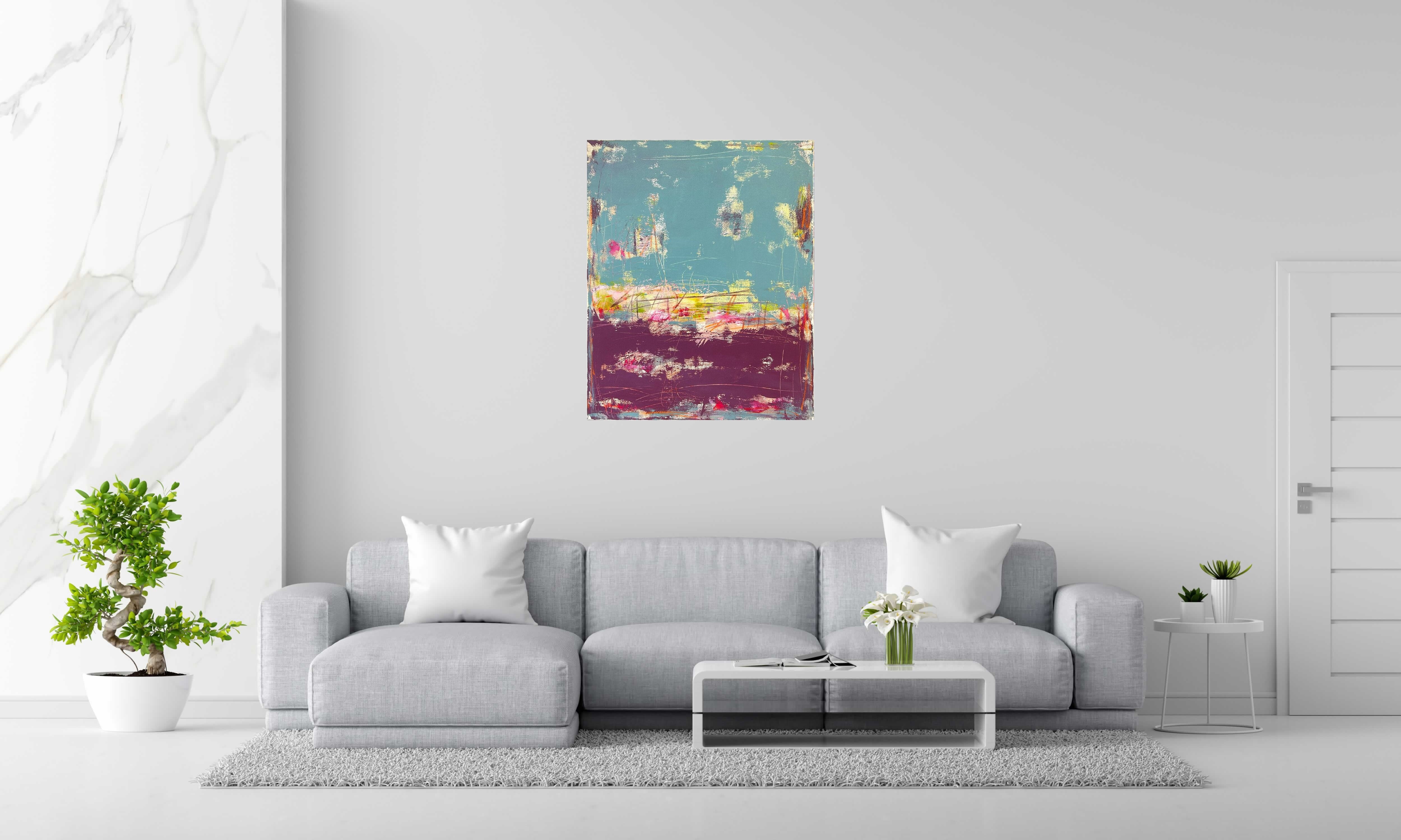 Tableau Nuances de Provence de TANIA CARRARA dans un intérieur – 81 × 100 cm
