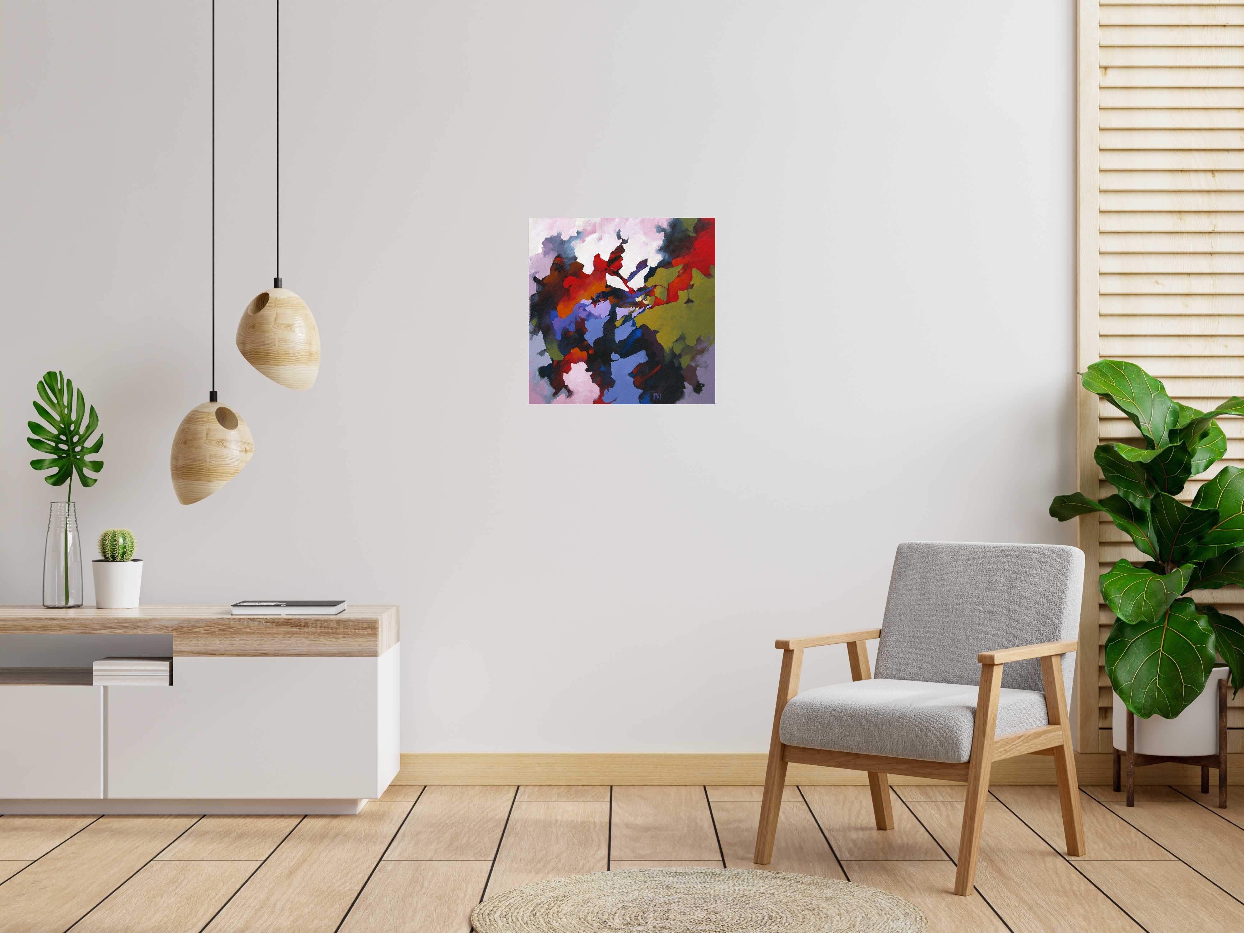Tableau Scarface de BRUNEAU dans un intérieur – 60 × 60 cm