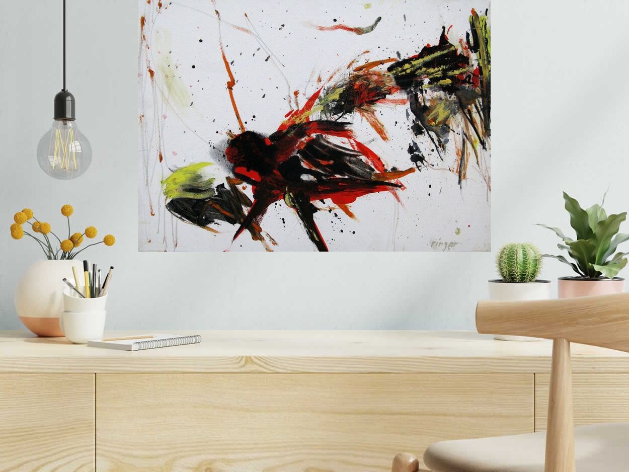 Tableau SANS TITRE de RINGER HERVE dans un intérieur – 70 × 50 cm