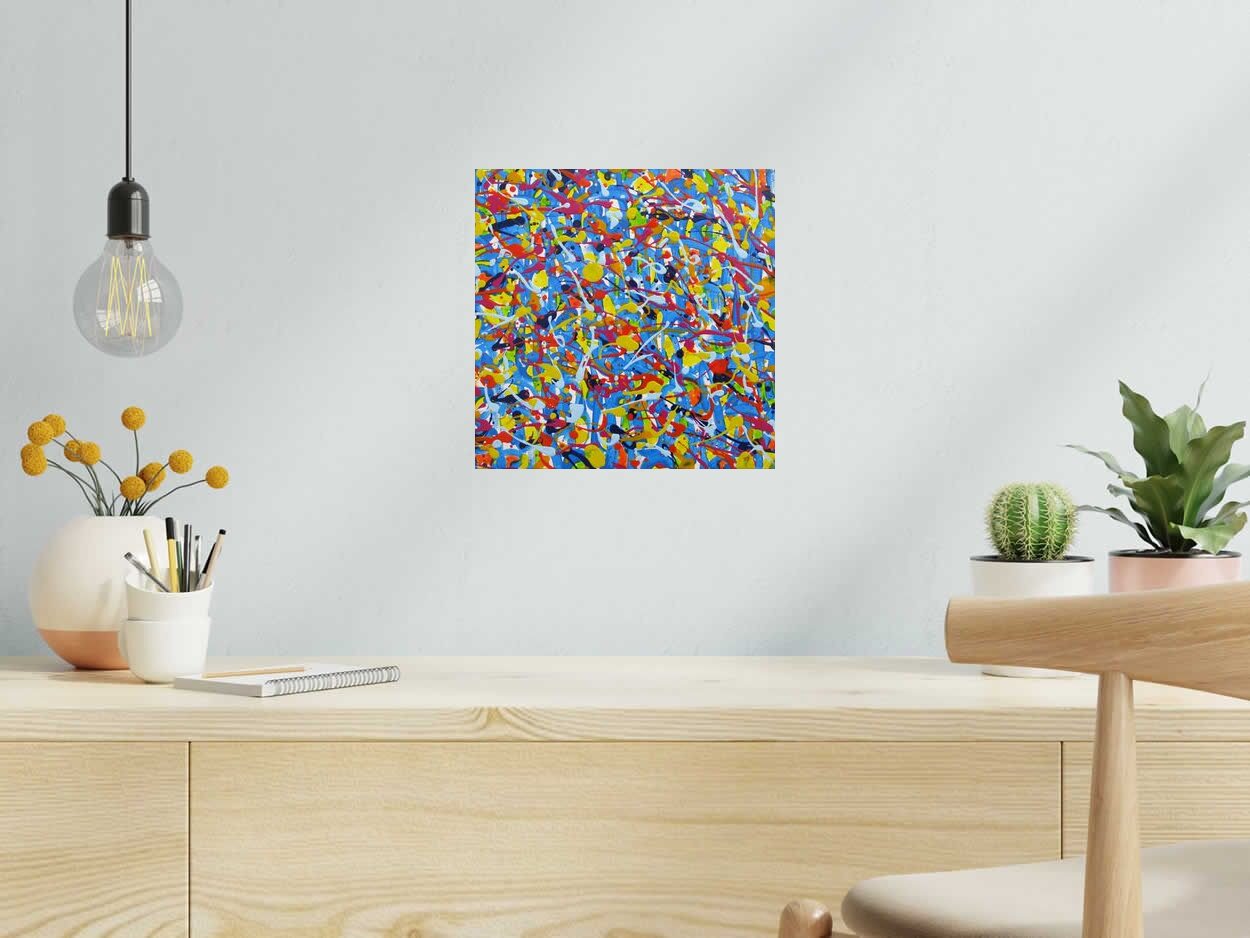 Tableau noname D10 de STEPHANE RIME dans un intérieur – 30 × 30 cm