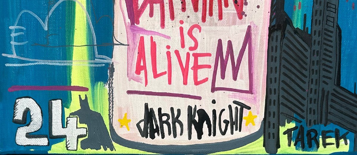 Tableau Batman is alive de TAREK dans un intérieur – 33 × 41 cm
