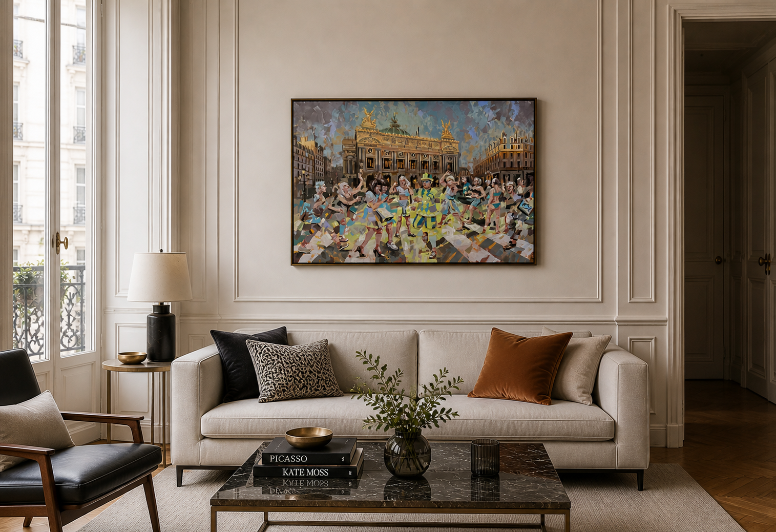 Tableau Devant l'opéra de HEATON RUDYARD dans un intérieur – 89 × 130 cm