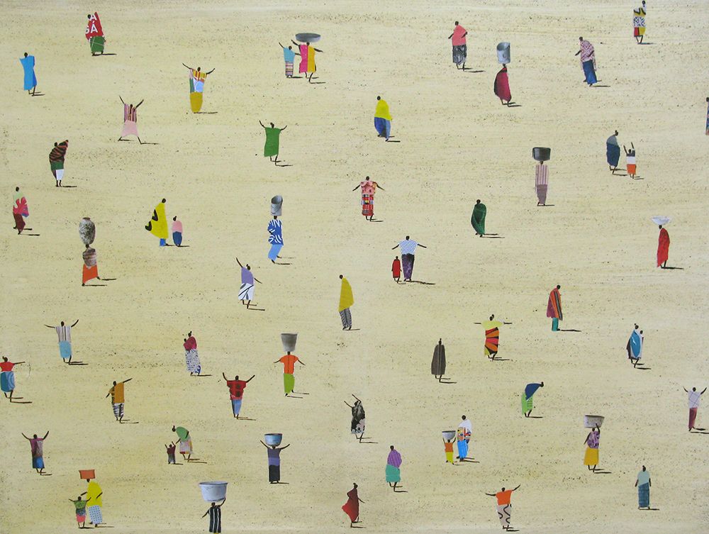 Tableau figuratif format xxl Africa is alive – MARCOS ZRIHEN NOWOTNY – 97 × 130 cm