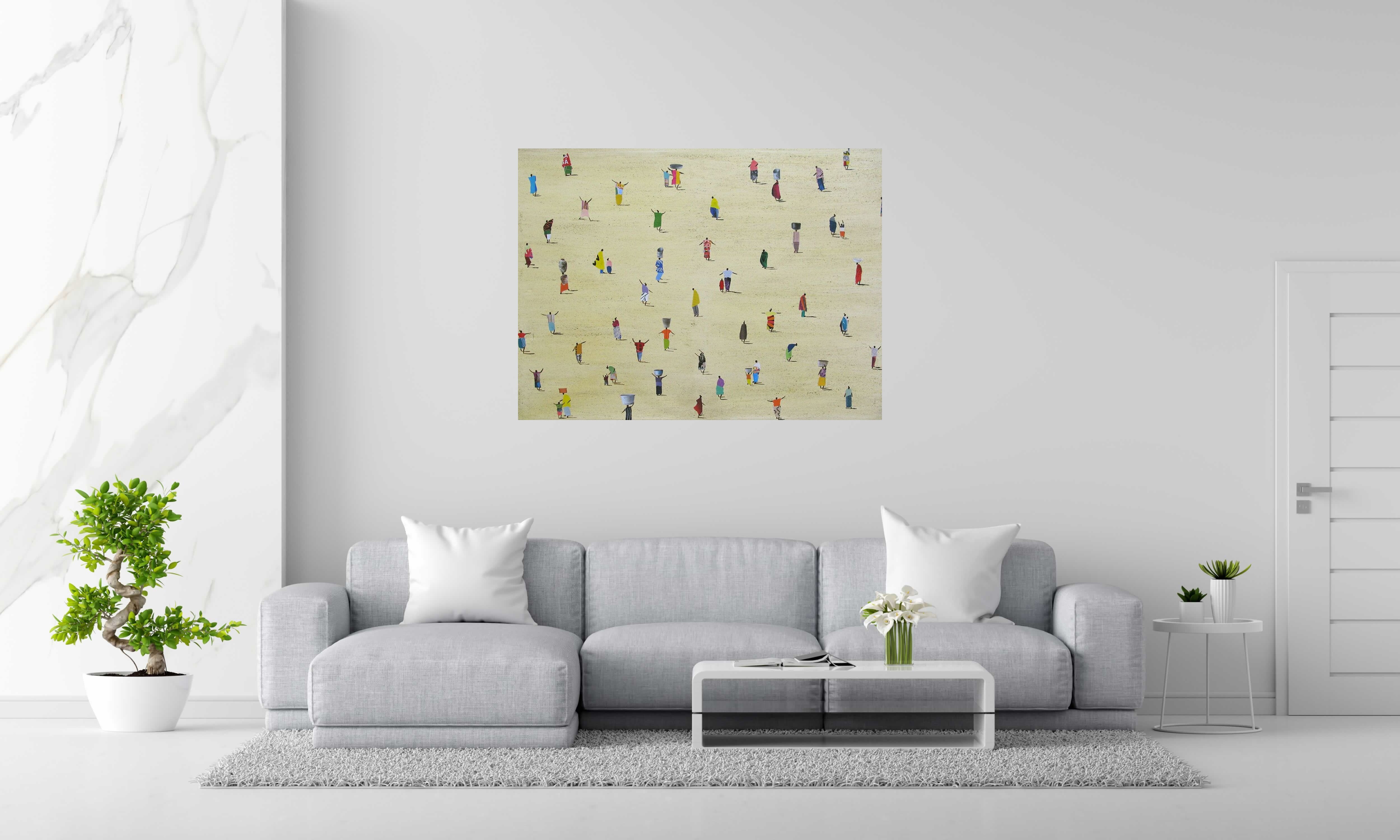 Tableau Africa is alive de MARCOS ZRIHEN NOWOTNY dans un intérieur – 97 × 130 cm